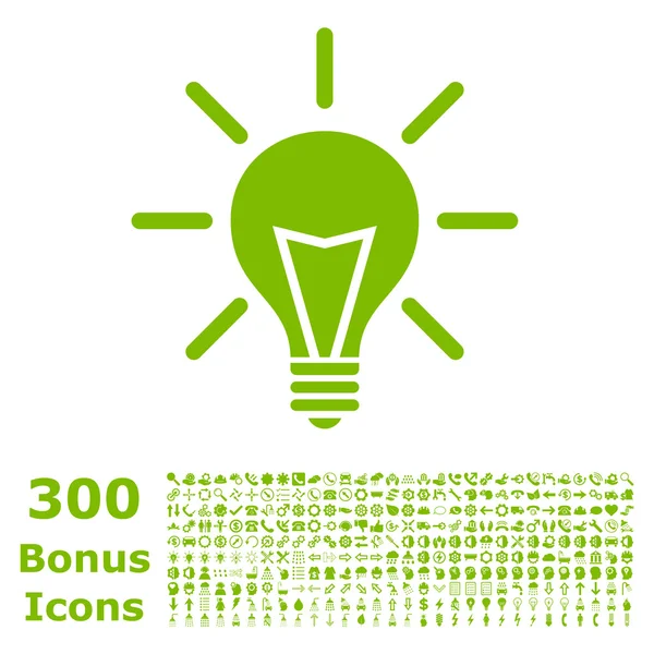 Electric Light Flat Vector Icon with Bonus — Stock Vector
