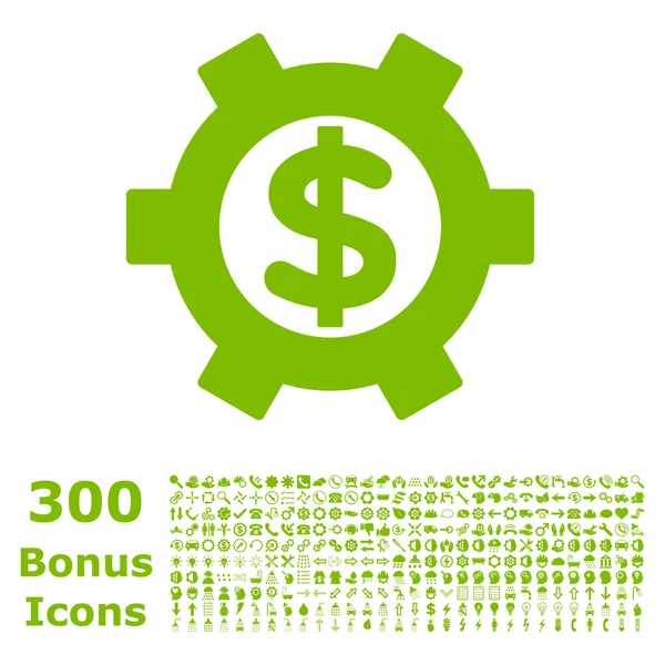 Financiële instellingen platte Vector Icon met Bonus — Stockvector