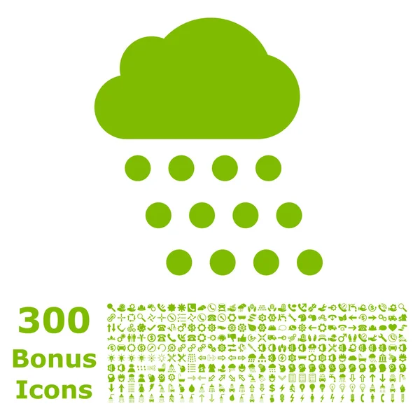 Rain Cloud Flat Vector Icon with Bonus
