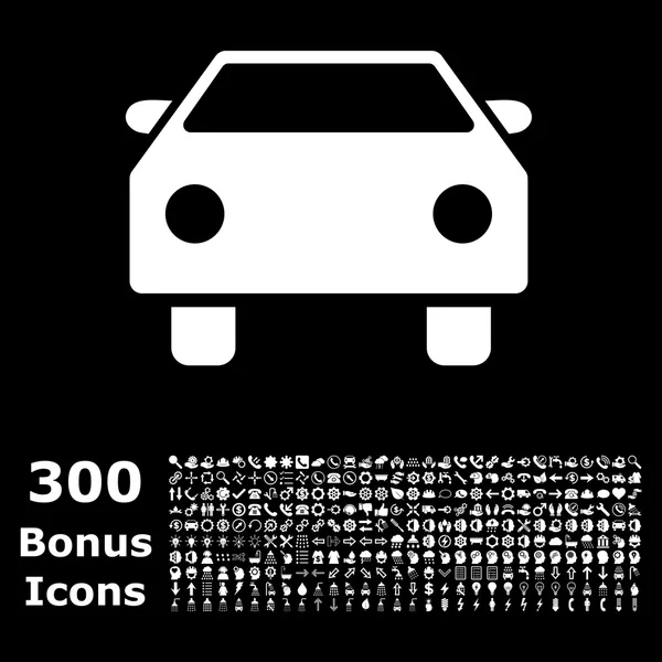 Bilen platt vektor ikon med Bonus — Stock vektor