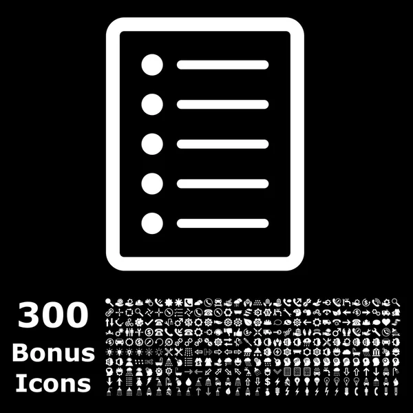 List opp side Flat Vector Icon med Bonus – stockvektor