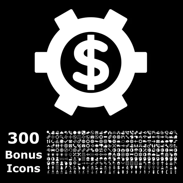 Configuración financiera Icono de vector plano con bonificación — Archivo Imágenes Vectoriales