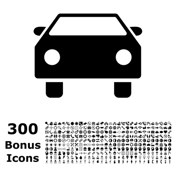 Car Flat Vector Icon with Bonus — Stock Vector