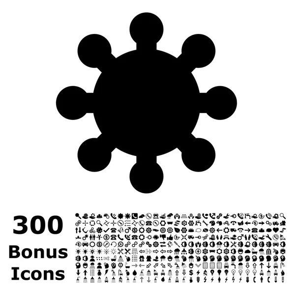 Icono de vector plano de engranaje con bonificación — Vector de stock