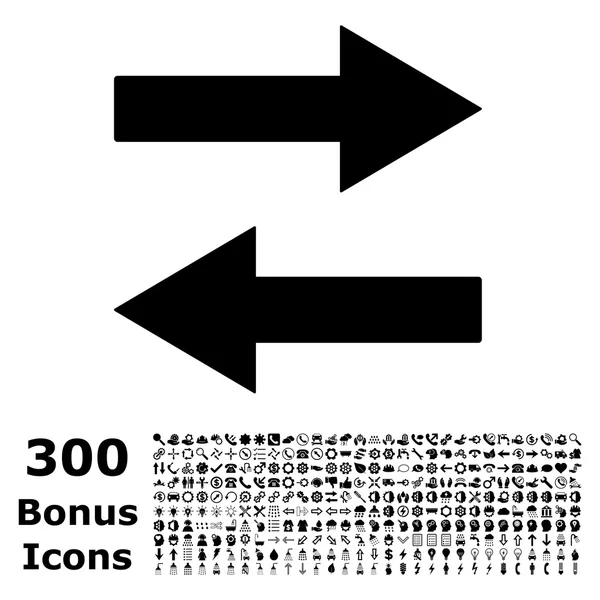 Horisontella Flip pilar platta vektor ikon med Bonus — Stock vektor