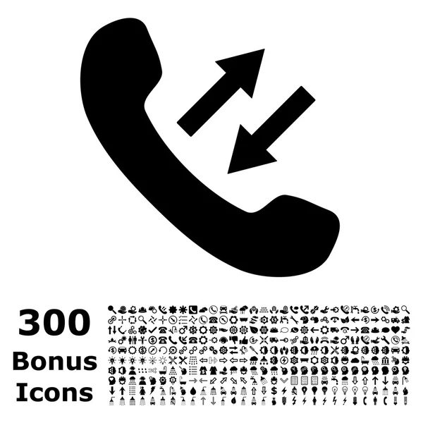 Telefon lakás Vector Icon bónusz beszél — Stock Vector