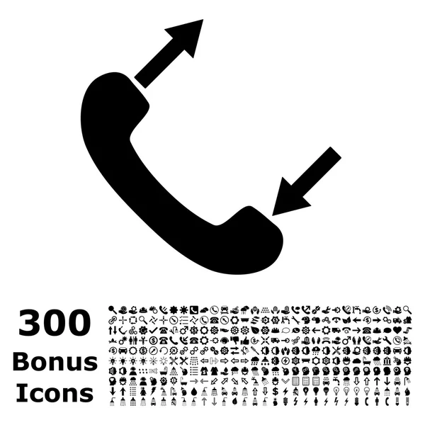 Telefone conversando ícone de vetor plana com bônus —  Vetores de Stock