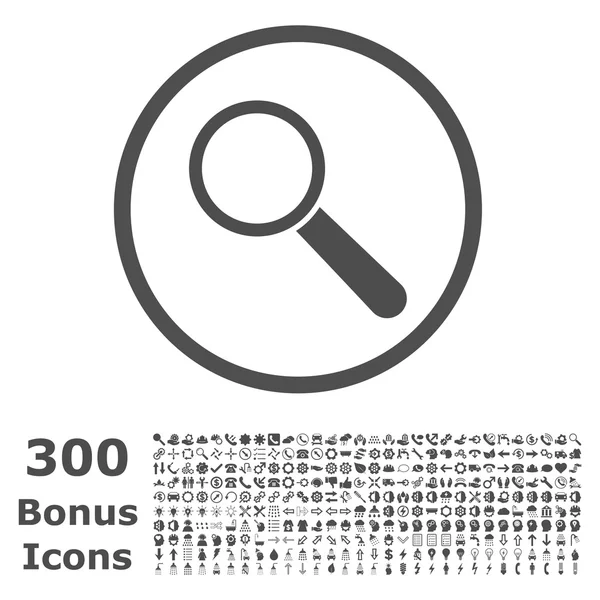 Herramienta de búsqueda redondeada Vector icono con bonificación — Archivo Imágenes Vectoriales
