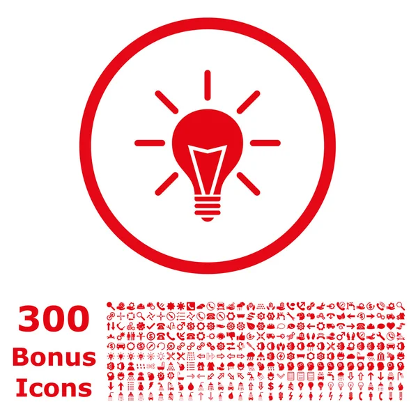 Elektrické světlo zaoblené vektorové ikony s bonusem — Stockový vektor