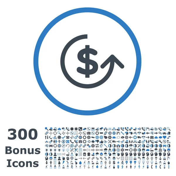 Terugboeking afgeronde Vector Icon met Bonus — Stockvector
