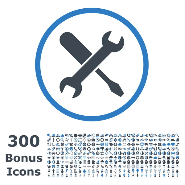 Tuning Vector Icon met Bonus afgerond — Stockvector