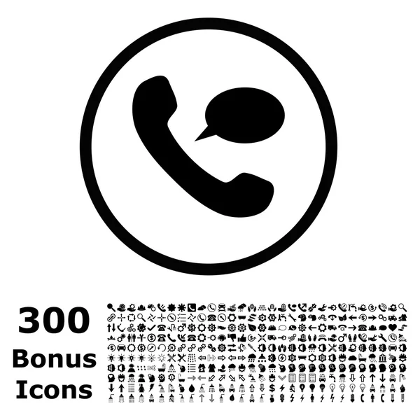 Telefonüzenet lekerekített vektor Icon bónusz — Stock Vector