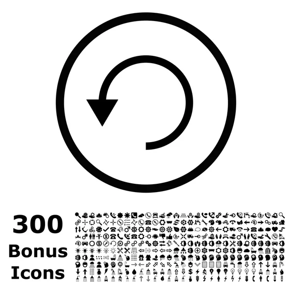 Rotation de l'icône vectorielle arrondie Ccw avec bonus — Image vectorielle