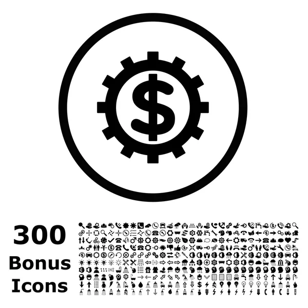 Pénzügyi ágazat lekerekített Vector Icon bónusz — Stock Vector