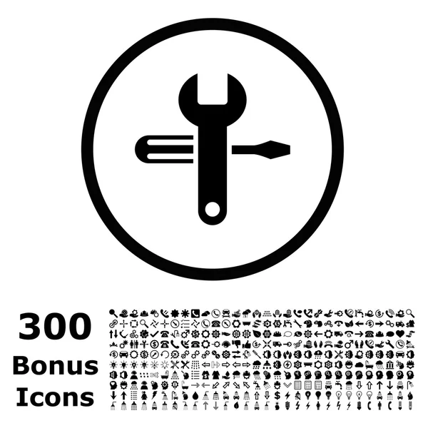 Tuning Vector Icon met Bonus afgerond — Stockvector