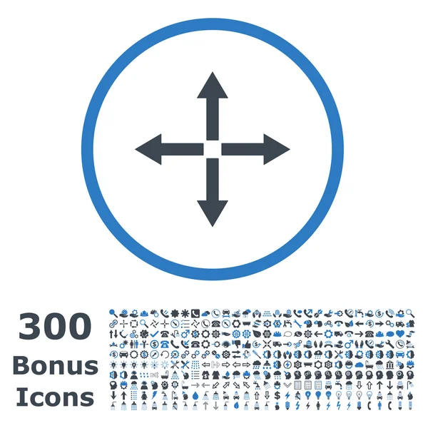 Développer les flèches arrondi vectoriel icône avec Bonus — Image vectorielle
