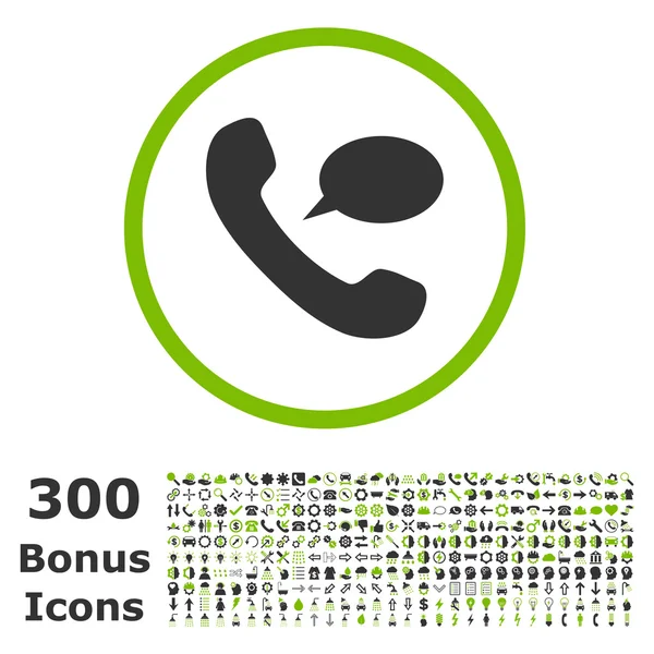 Telefonmeddelande rundad vektor ikon med bonus — Stock vektor