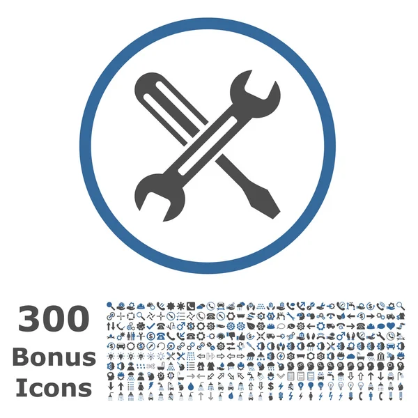 Tuning Vector Icon met Bonus afgerond — Stockvector