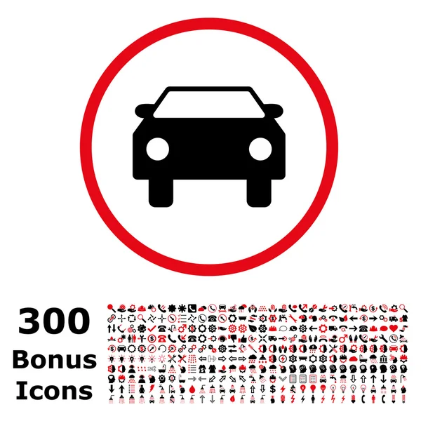Icono de vector redondeado de coche con bonificación — Archivo Imágenes Vectoriales