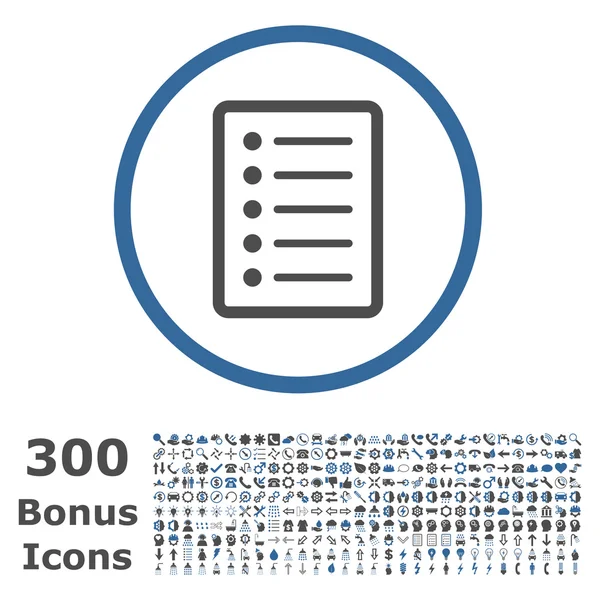 Página de lista redondeada Vector icono con bonificación — Archivo Imágenes Vectoriales