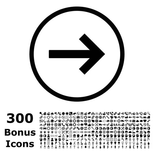 Pijl-rechts afgerond Vector Icon met Bonus — Stockvector