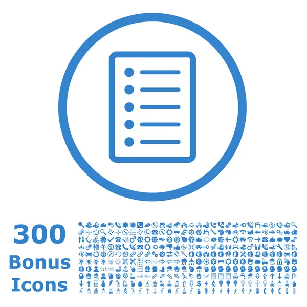 Página de lista redondeada Vector icono con bonificación — Archivo Imágenes Vectoriales