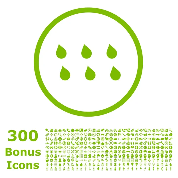 Drops Rounded Vector Icon with Bonus — Stock Vector