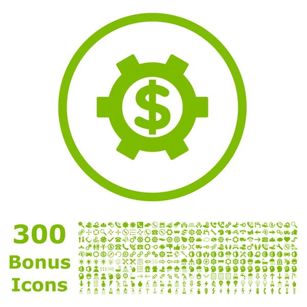 Financial Settings Rounded Vector Icon with Bonus