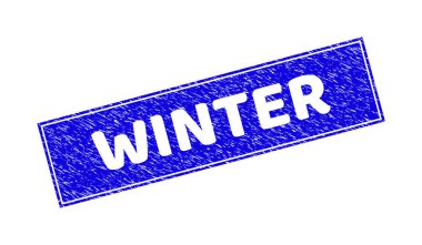 Grunge Kış Çizilmiş Dikdörtgen Filigran