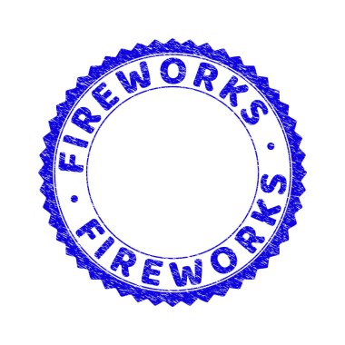 Grunge Havai fişek desenli Rosette Mühür Mührü