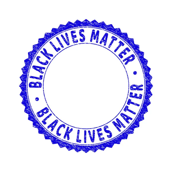 Grunge BLACK LIVES MATTER Textured Round Rosette Watermark — Stock Vector