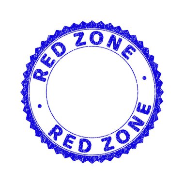 Grunge Kırmızı Bölgesi Dokulu Yuvarlak Rosette Filigranı