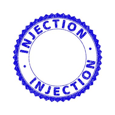 Grunge INJECTION Çizilmiş Yuvarlak Damga