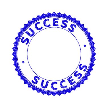 Grunge SUCCESS desenli yuvarlak gül damgalı