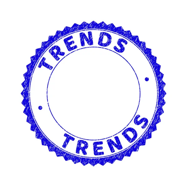 Grunge TRENDS Textured Round Rosette Stamp — Stock Vector