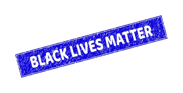 Grunge BLACK LIVES MATTER Scratched Rectangle Watermark — Vetor de Stock