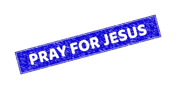 Grunge PRAY FOR JESUS Scratched Rectangle Watermark — Stockvektor