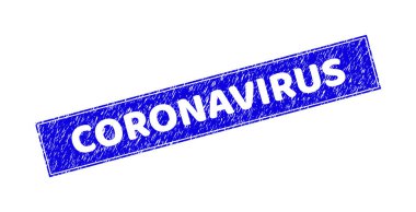 Grunge CORONAVIRUS Kalıplı Dikdörtgen Filigranı