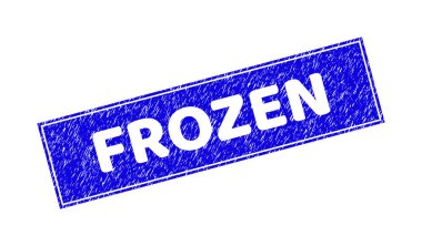Grunge FROZEN desenli Dikdörtgen Filigran