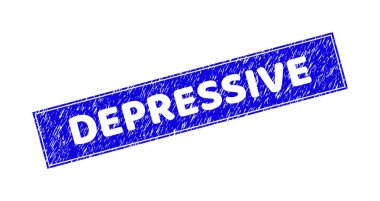 Grunge Depresif Tırmalanmış Dikdörtgen Damgası