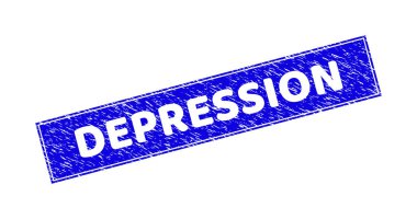 Grunge Depresyon Dokulu Dikdörtgen Filigran