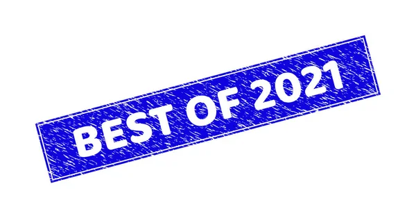 Grunge legjobb 2021 texturált négyszög vízjel — Stock Vector