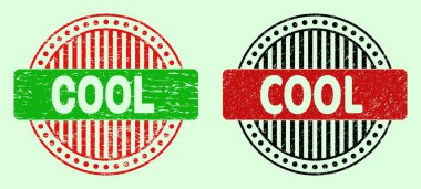 Havalı Yuvarlak Bicolor Damga Mührü - Grunged Style