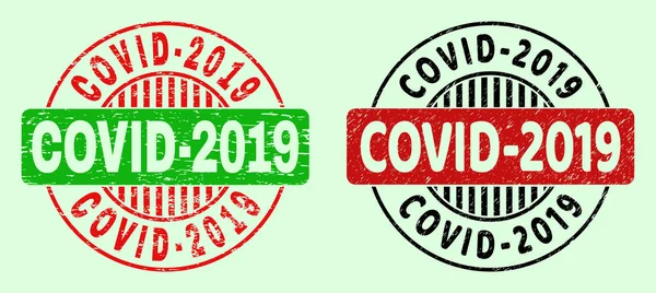 COVID-2019 Круглі біколорні плями стиль — стоковий вектор
