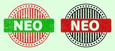 NEO Yuvarlak Çift Renkli Mühürler - Aşınmış Yüzey