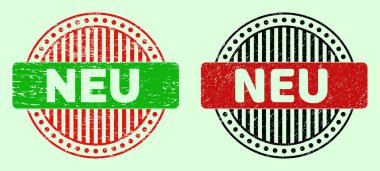 NEU Yuvarlak Renk Damgaları - Çizilmiş Biçim