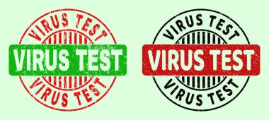 VIRUS Test Yuvarlak Renk Mührü - Aşınmış Doku