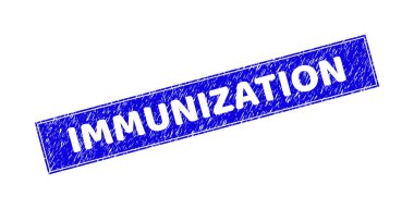 Grunge Immunisation Çizilmiş Dikdörtgen Damgası