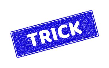 Grunge TRICK Yapılandırılmış Dikdörtgen Mühür