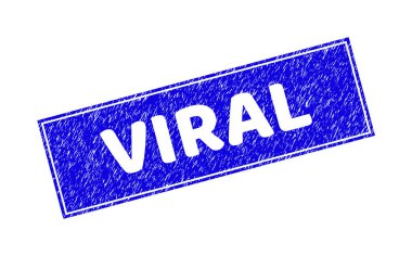 Grunge VIRAL Çizilmiş Dikdörtgen Mühür Mührü